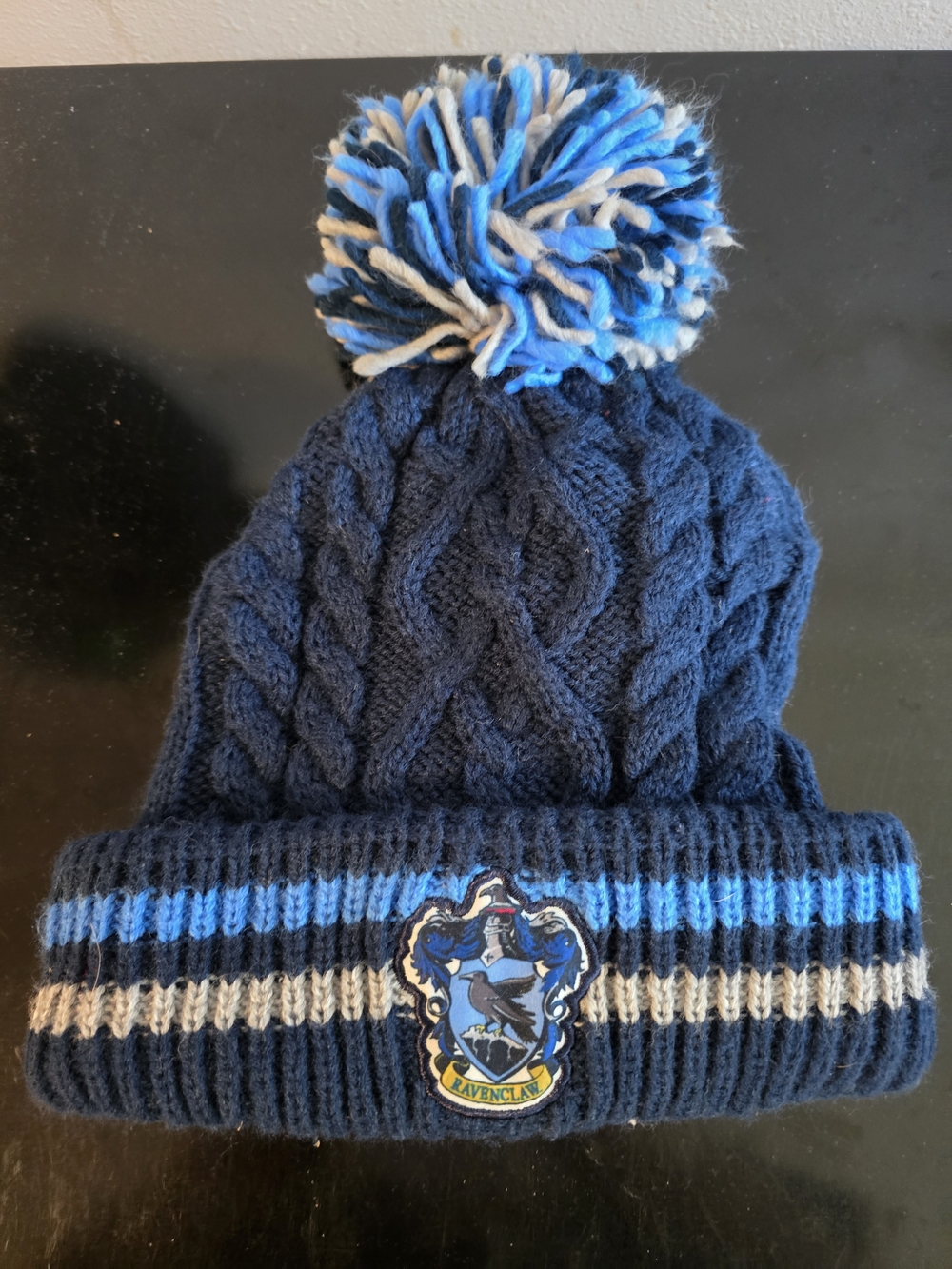 Ravenclaw Kids Navy Blue Pom Knit Hat